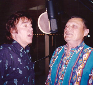 Donny & Stonewall recording in studio