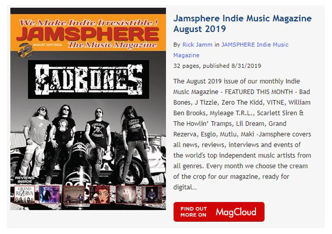 Jamsphere Indie Music Magazine August 2019